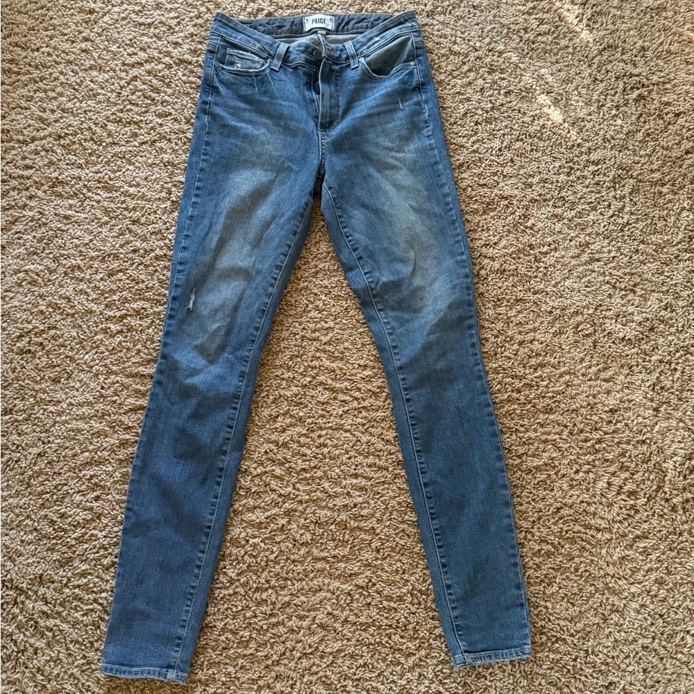 PAIGE Women's Classic Blue Skinny Jeans